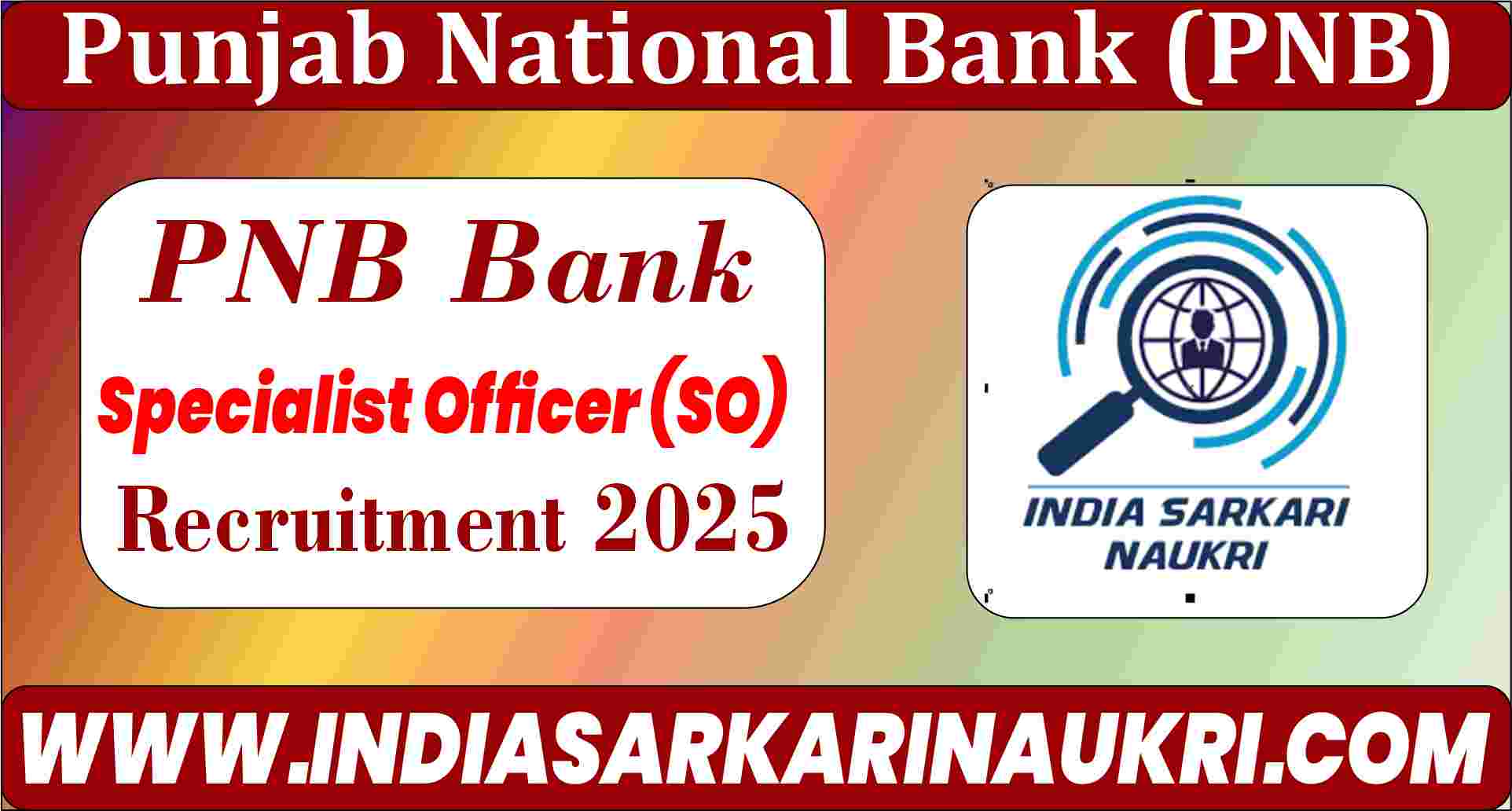 Punjab National Bank PNB Specialist Officer SO Recruitment 2025 Result Declared  for 350 Posts	